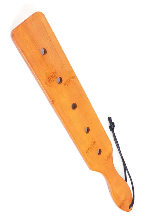 Паддл Fetish Tentation Paddle 5 Holes Bamboo, упакован в ПЭ пакет photo 1