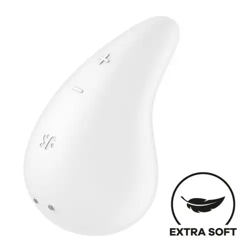 Вибратор для наружной стимуляции Satisfyer Dew Drop White, 2 мотора, 12 режимов, мягкий корпус photo 1