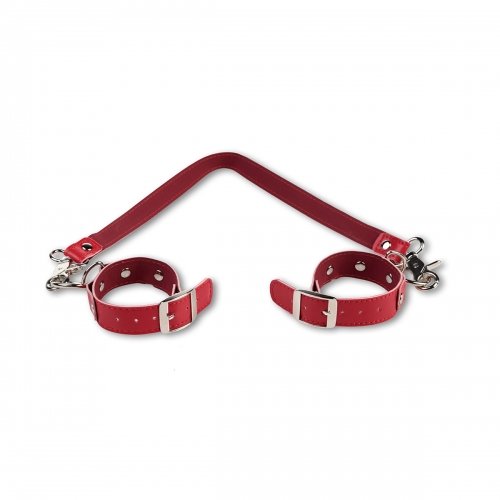 Наручники Красные со связкой из кожи photo 1