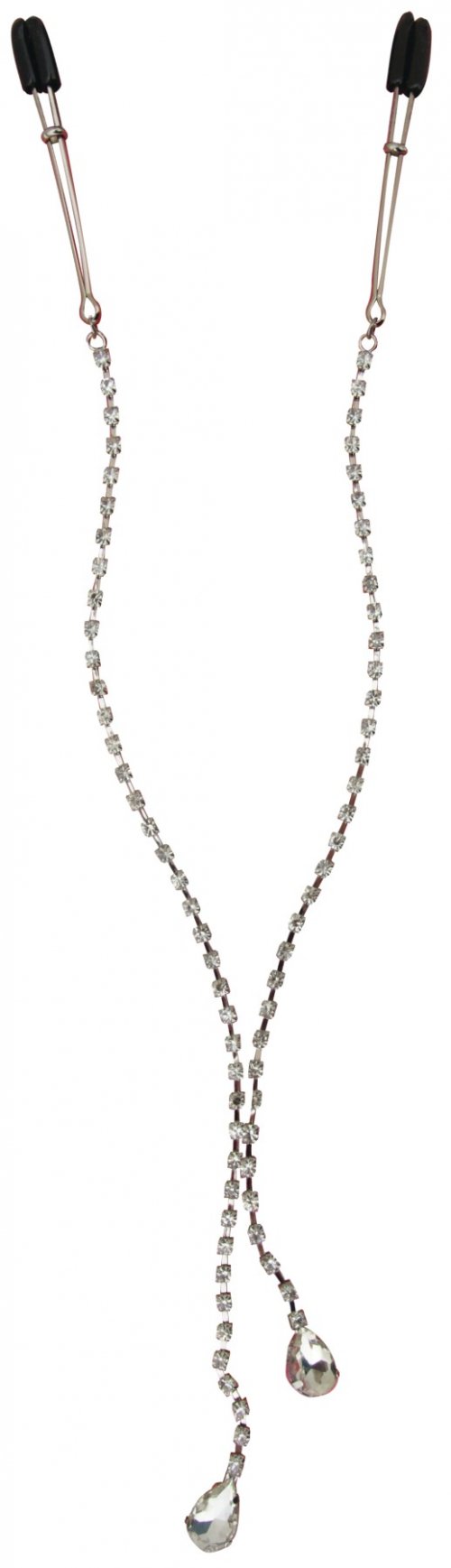 Украшение цепочка с зажимами для сосков Sportsheets Midnight Teardrop Nipple Clips photo 1