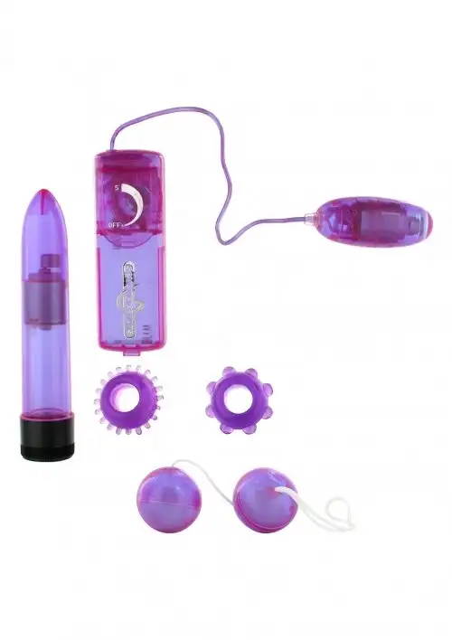 Секс-набор CLEAR VIBRATOR KIT PURPLE photo 1