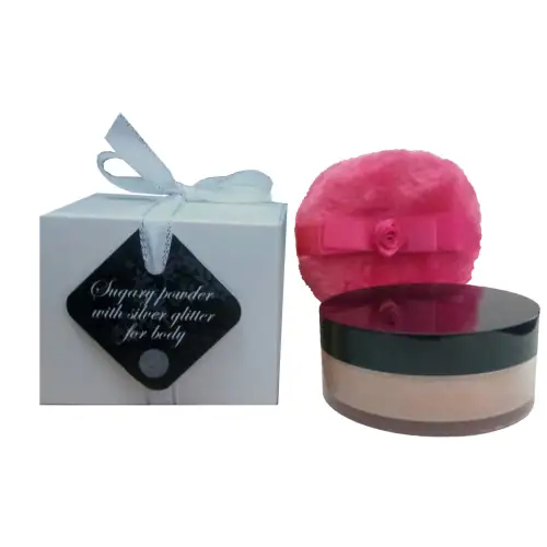 Пудра для тела с серебристыми пылинками Silver Glitter, 15 г photo 1