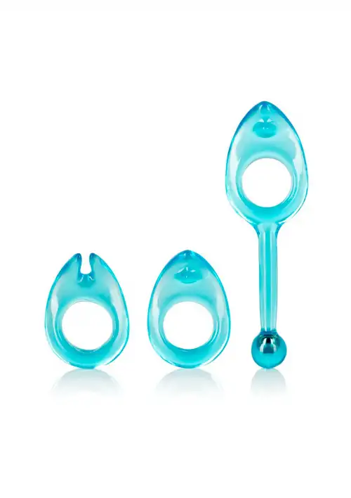 CalExotics Shane's World Class Rings  - комплект эрекционных колец, голубой photo 1