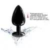 Металлическая анальная пробка с украшением в виде кристалла Dorcel - Diamond Plug BLACK L photo 5