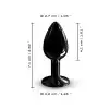 Металлическая анальная пробка с украшением в виде кристалла Dorcel - Diamond Plug BLACK S photo 3