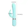 Роскошный кролик с ротацией и вибрацией Pillow Talk Lively, Teal, кристалл Сваровски, тройной отрост photo 3