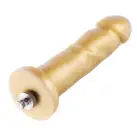 Золотой фаллоимитатор Hismith 6.8″ Golden Silicone Dildo, система KlicLok photo 1