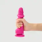 Реалистичный фаллоимитатор Strap-On-Me Sliding Skin Realistic Dildo Fuchsia - S, эффект подвижной  photo 1