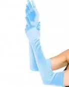 Длинные перчатки EXTRA LONG SATIN GLOVES O/S LT. BLUE photo 1