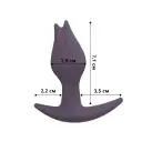 Анальная пробка Fun Factory BOOTIE FEM, фиолетовая, в виде бутона, диаметр 2,9 см, тонкий ограничите photo 2