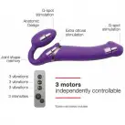Безремневой страпон с вибрацией Strap-On-Me Vibrating Violet L, диаметр 3,7см, пульт ДУ, регулируемы photo 3