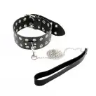 Ошейник Art of Sex - Tessa с поводком из натуральной кожи, цвет черный photo 2