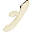 Вакуумный вибратор-кролик с подогревом KisToy A-King Pro Yellow, с LED-экраном photo 2