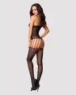 Бодистокинг Obsessive Bodystocking F235 S/M/L, тонкие подвязки, нежный декор, сеточка photo 3