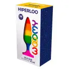Силиконовая анальная пробка Wooomy Hiperloo Silicone Rainbow Plug M, диаметр 2,9 см, длина 11 см photo 3