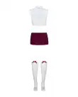 Эротический костюм студентки Obsessive Student 4 pcs costume S/M, топ, юбка, стринги, гольфы photo 4