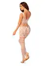 Сетчатый бодистокинг с имитацией топа и шорт Obsessive Bodystocking G330 S/M/L, white, с доступом photo 2