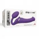 Безремневой страпон с вибрацией Strap-On-Me Vibrating Violet M диаметр 3,3см, пульт ДУ, регулируемый photo 5