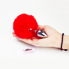 Металлическая анальная пробка с хвостиком 7.5смХ2.7см photo 6