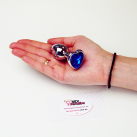 Металлическая анальная пробка сердечко, 7смХ2.8см (1шт.) photo 6