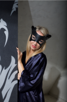 Маска кошки из натуральной кожи photo 2