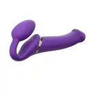 Безремневой страпон с вибрацией Strap-On-Me Vibrating Violet L, диаметр 3,7см, пульт ДУ, регулируемы photo 1